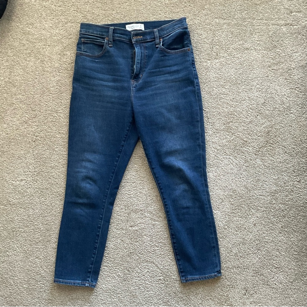 A&F Super skinny ankle high rise jeans